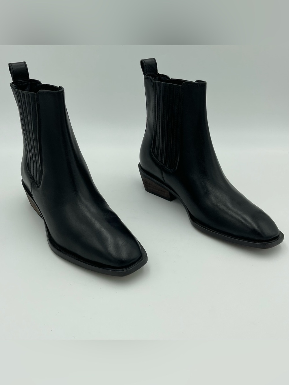 Seychells SZ 6.5 Black Leather Hold Me Down Western Boots-MSRP $179